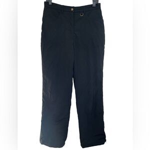 FERA International Black Ski Wear Snow Lined Ankle Zip Pants Size 12